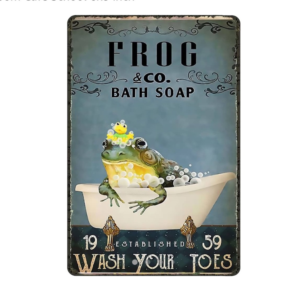 🔹3/20🔹 Wash Your Toes Frog Sign- NWT